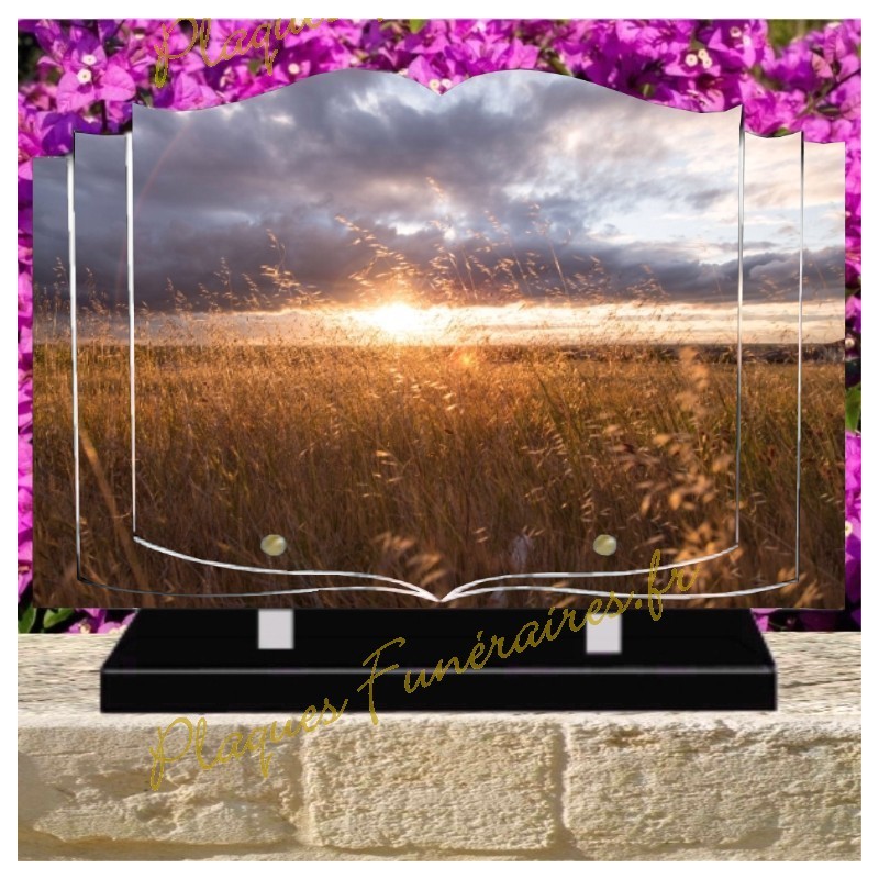 PLAQUE FUNÉRAIRE LIVRE PLEXI NATURE W00415 PLAQUE FUNÉRAIRE LIVRE PLEXI NATURE W00415