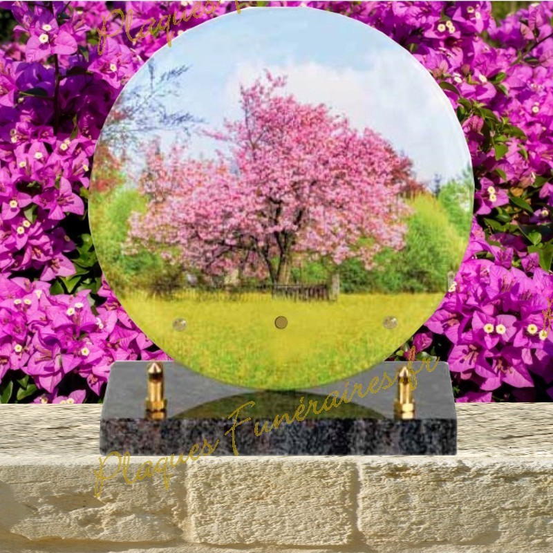 plaque funéraire plexi ronde personnalisable plaque funéraire plexi ronde personnalisable