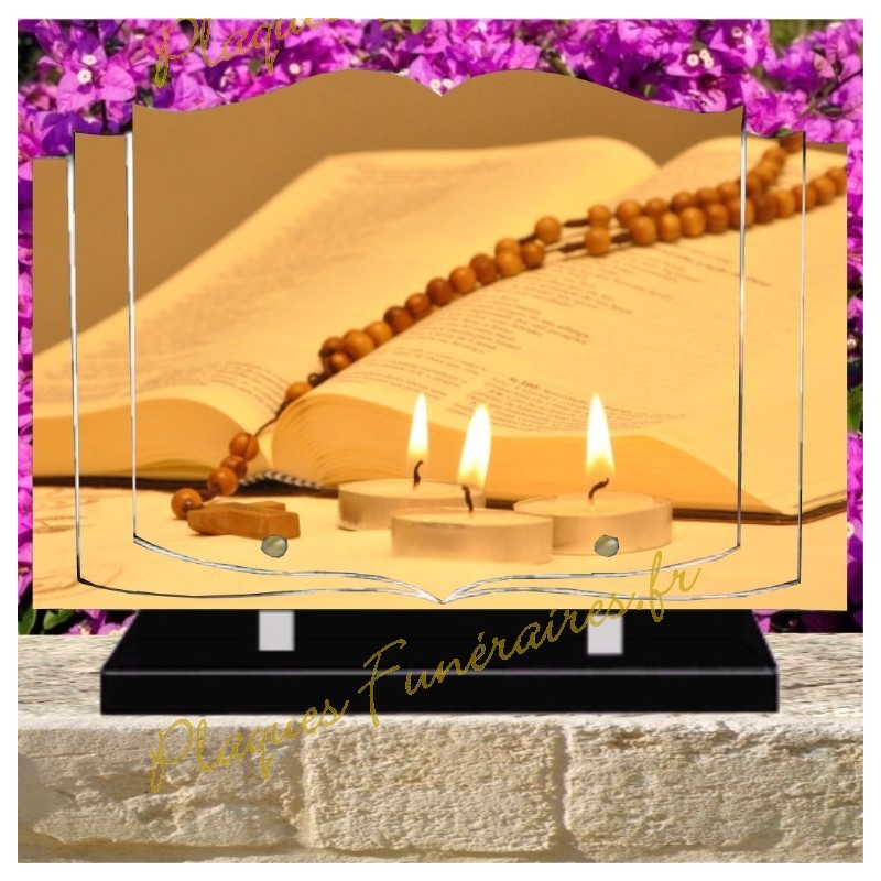 PLAQUE FUNÉRAIRE LIVRE PLEXI BIBLE PROTESTANTE W00618 PLAQUE FUNÉRAIRE LIVRE PLEXI BIBLE PROTESTANTE W00618