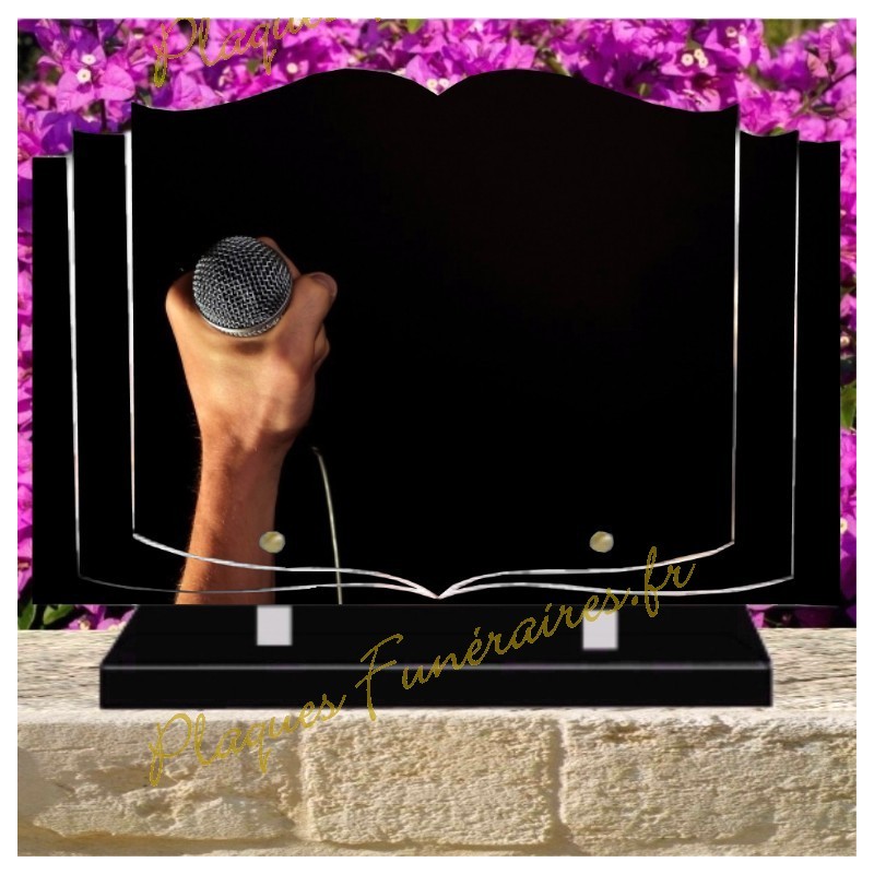 PLAQUE FUNÉRAIRE LIVRE PLEXI KARAOKE W00802 PLAQUE FUNÉRAIRE LIVRE PLEXI KARAOKE W00802