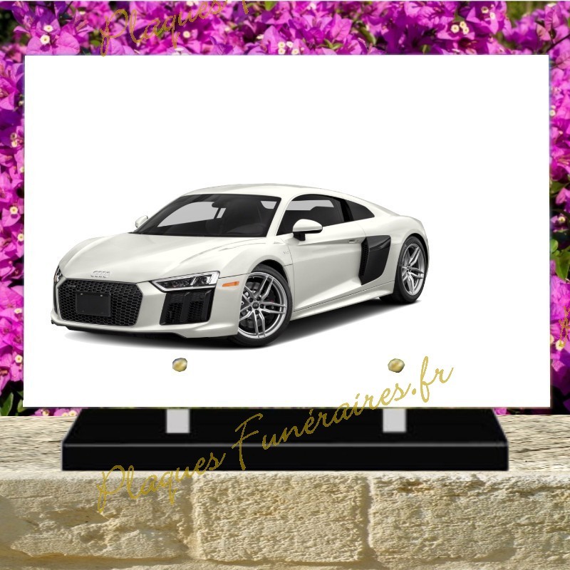 PLAQUE FUNÉRAIRE PLEXI VOITURE AUDI A8 W01200