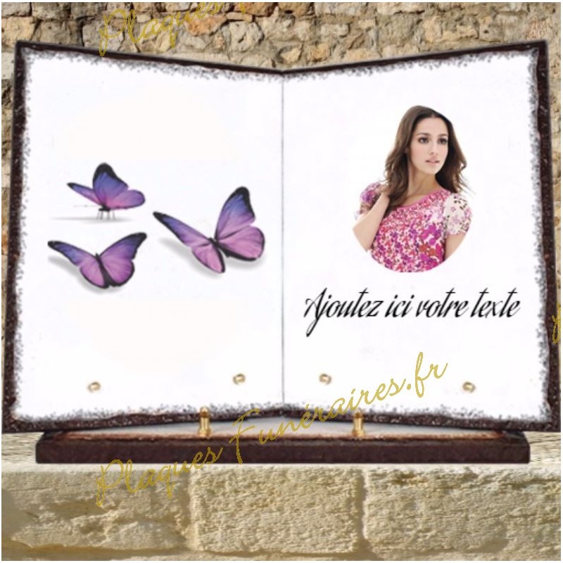 PLAQUE FUNÉRAIRE LAVE ÉMAILLÉE LIVRE PERSONNALISABLE PLAQUE FUNÉRAIRE LAVE ÉMAILLÉE LIVRE PERSONNALISABLE