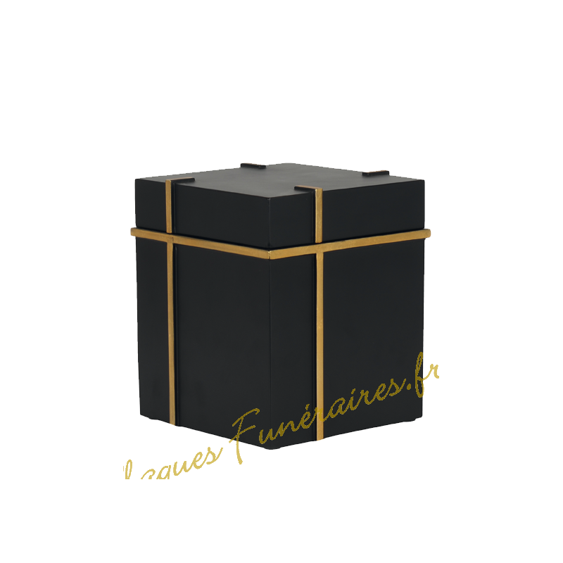 URNE FUNÉRAIRE EN RÉSINE US38 CUBE GOLD URNE FUNÉRAIRE EN RÉSINE US38 CUBE GOLD