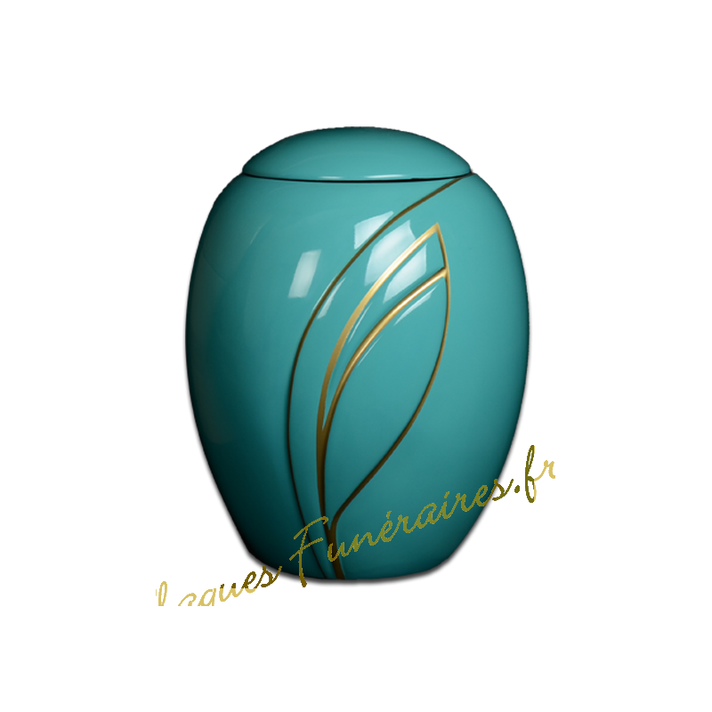 URNE FUNÉRAIRE EN RÉSINE US51 CYBELE TURQUOISE URNE FUNÉRAIRE EN RÉSINE US51 CYBELE TURQUOISE