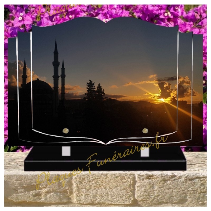 PLAQUE FUNÉRAIRE LIVRE PLEXI MOSQUÉE W00612 PLAQUE FUNÉRAIRE LIVRE PLEXI MOSQUÉE W00612