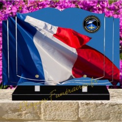 PLAQUE FUNÉRAIRE LIVRE PLEXI FORCE AÉRIENNE GENDARMERIE W008