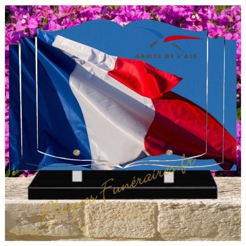 PLAQUE FUNÉRAIRE LIVRE PLEXI ARMÉE DE L'AIR W016 PLAQUE FUNÉRAIRE LIVRE PLEXI ARMÉE DE L'AIR W016