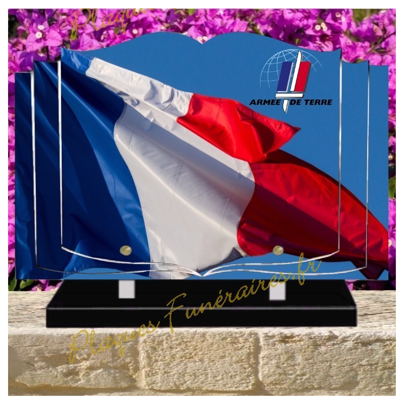 PLAQUE FUNÉRAIRE LIVRE PLEXI ARMÉE DE TERRE W015 PLAQUE FUNÉRAIRE LIVRE PLEXI ARMÉE DE TERRE W015