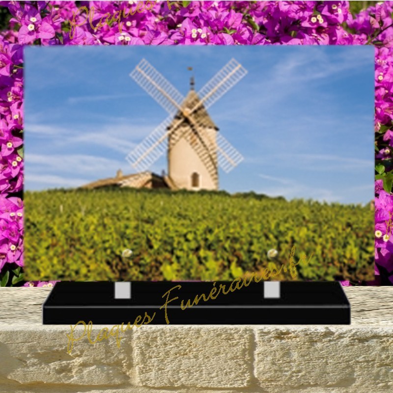 PLAQUE FUNÉRAIRE PLEXI MOULIN 0272 PLAQUE FUNÉRAIRE PLEXI MOULIN 0272