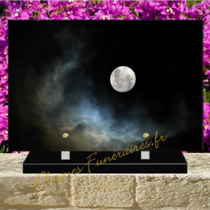 PLAQUE FUNÉRAIRE PLEXI PLEINE LUNE 0295 PLAQUE FUNÉRAIRE PLEXI PLEINE LUNE 0295