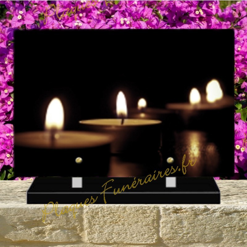 PLAQUE FUNÉRAIRE PLEXI BOUGIES 0298 PLAQUE FUNÉRAIRE PLEXI BOUGIES 0298