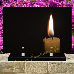 PLAQUE FUNÉRAIRE PLEXI BOUGIES 02100