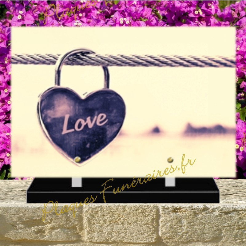 PLAQUE FUNÉRAIRE PLEXI COEUR 02107 PLAQUE FUNÉRAIRE PLEXI COEUR 02107