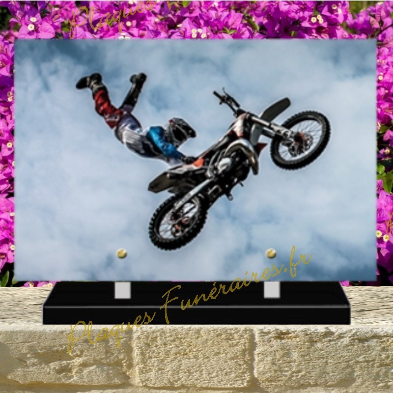 PLAQUE FUNÉRAIRE PLEXI MOTO CROSS 02131 PLAQUE FUNÉRAIRE PLEXI MOTO CROSS 02131