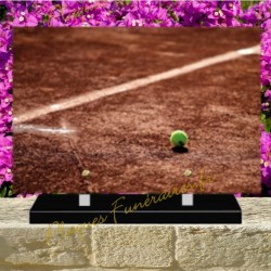 PLAQUE FUNÉRAIRE PLEXI TENNIS 02153