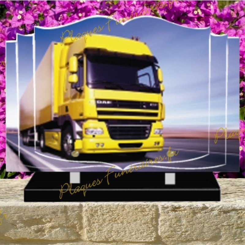 Plaque funéraire Livre avec photo personnalisable en plexi motif Bougie