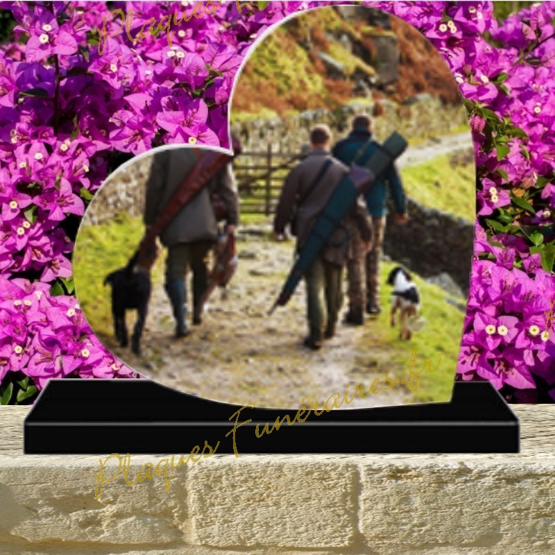 PLAQUE FUNÉRAIRE COEUR PLEXI CHASSEURS 0202 PLAQUE FUNÉRAIRE COEUR PLEXI CHASSEURS 0202