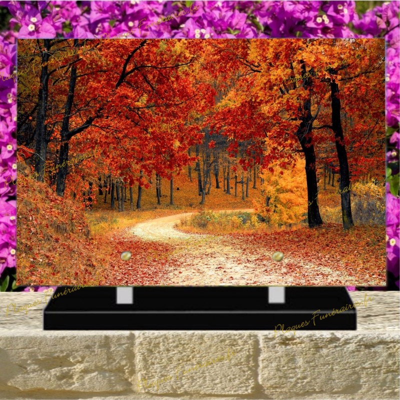 PLAQUE FUNÉRAIRE PLEXI NATURE AUTOMNE PLAQUE FUNÉRAIRE PLEXI NATURE AUTOMNE