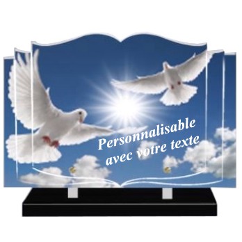 PLAQUES FUNERAIRES LIVRE OUVERT PERSONNALISABLE