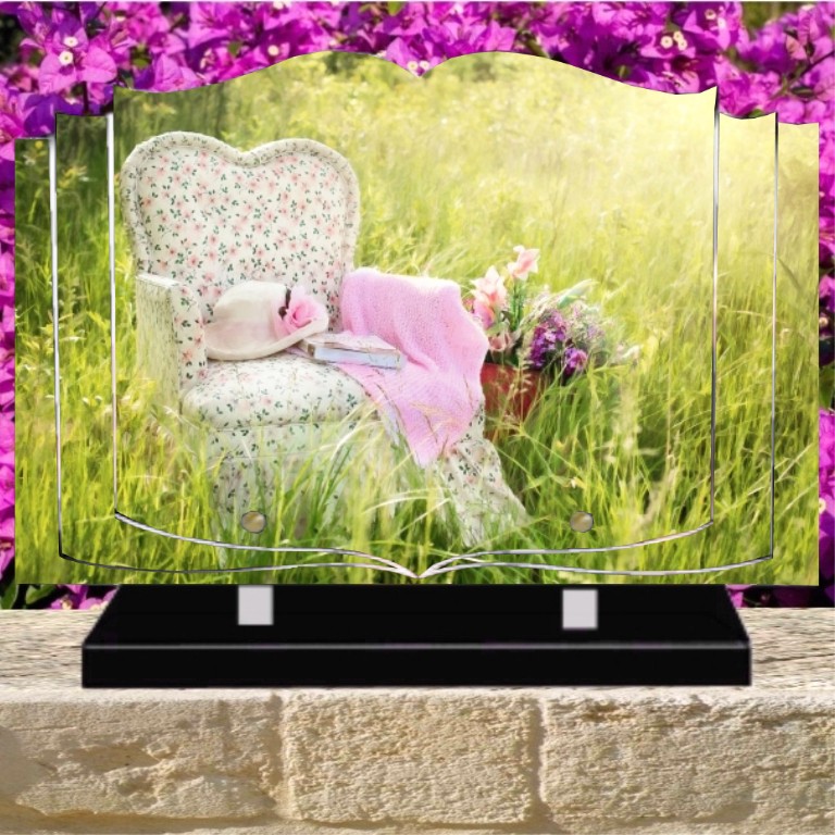 PLAQUE FUNERAIRE LIVRE ALTUGLAS PERSONNALISABLE