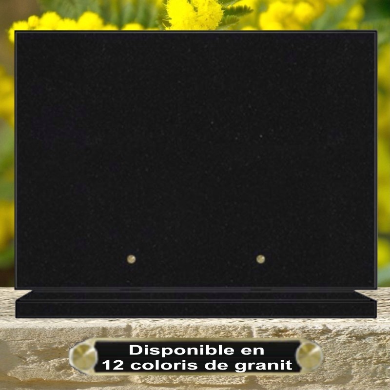 PLAQUE GRANIT SOCLE RECTANGLE CG234 PERSONNALISABLE PLAQUE FUNÉRAIRE PARIS