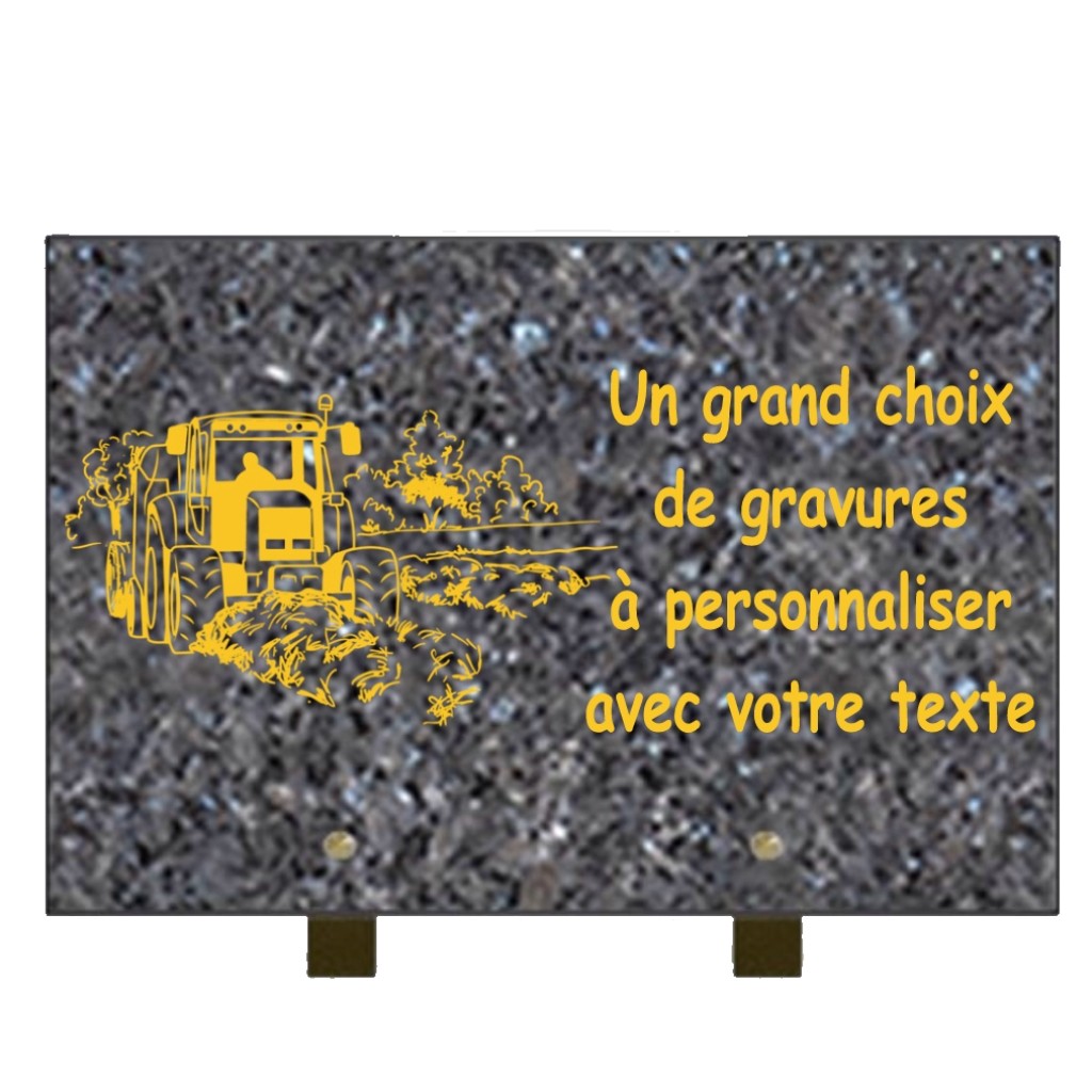 PLAQUE FUNÉRAIRE GRANIT CAMPAGNE