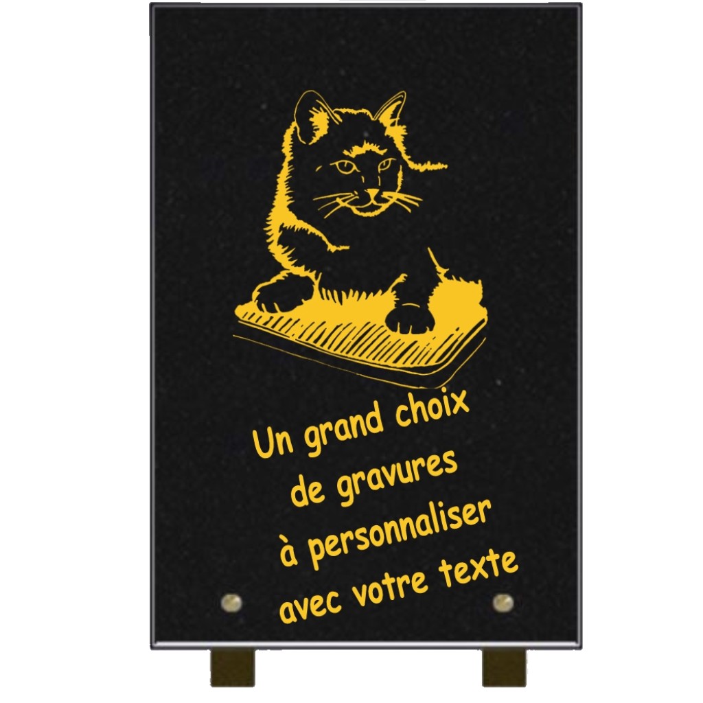 PLAQUE FUNÉRAIRE CHATS